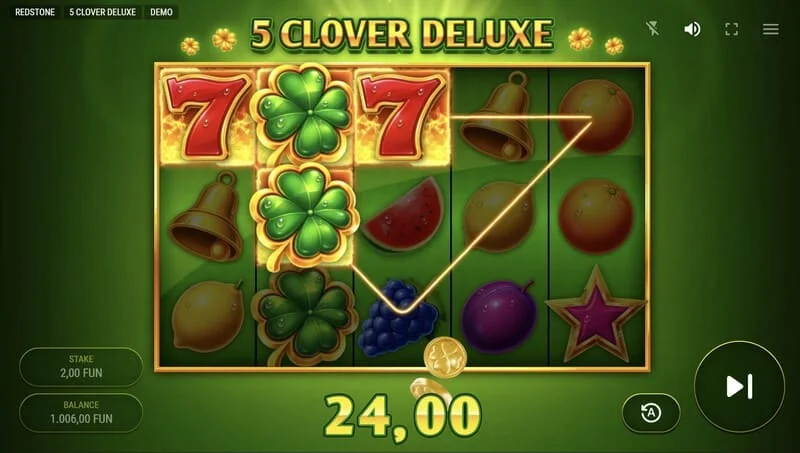 5 Clover Deluxe - Печеливша основна игра